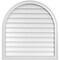 Ekena Millwork Round Top Surface Mount PVC Gable Vent w/ 2"W x 1-1/2"P Brickmould Frame, 32"W x 34"H GVPRT32X3402SN - alternate 1